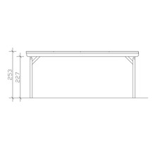 Prístrešok na auto Konsta dvojitý 618x500 cm orech vr. alu plechu