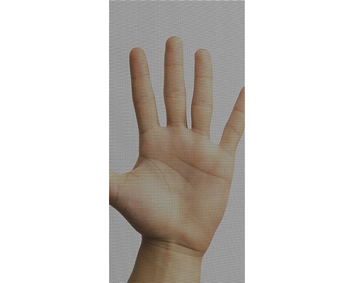 Ruka za sieťou proti hmyzu