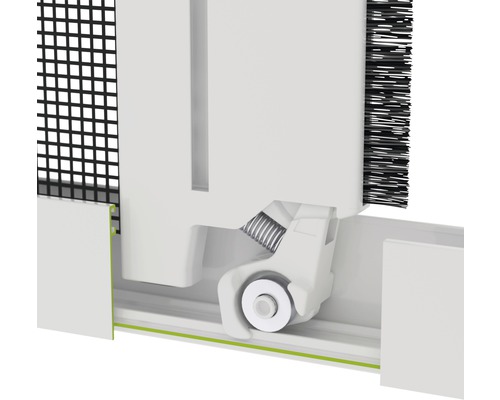 Detail rolovacej siete proti hmyzu s rolovacím mechanizmom