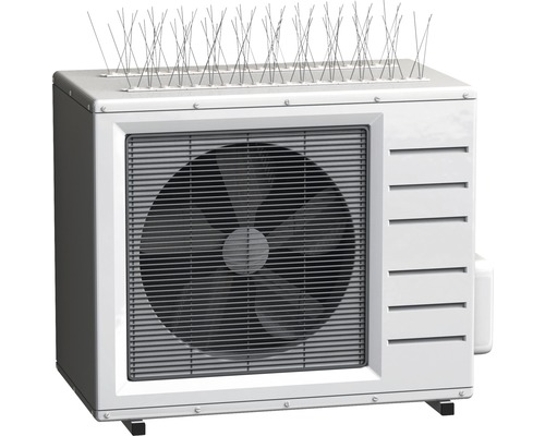 Klimatizácia s hrotmi proti vtákom na ochranu pred vtákmi