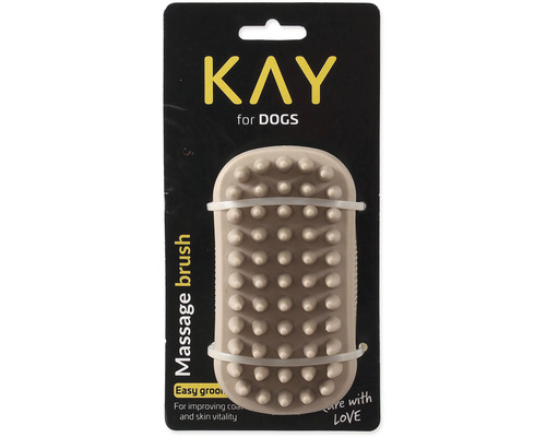 Masážna kefa pre psov KAY v balení