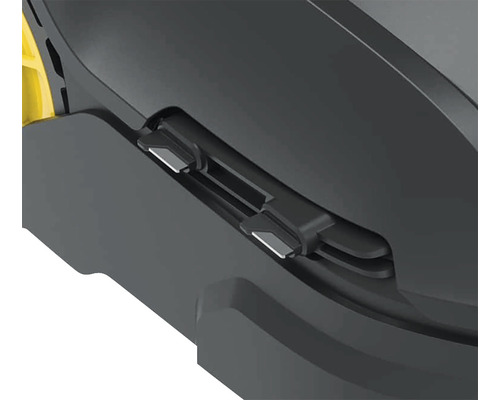 Detailný pohľad na robotickú kosačku s nastavením výšky kosenia