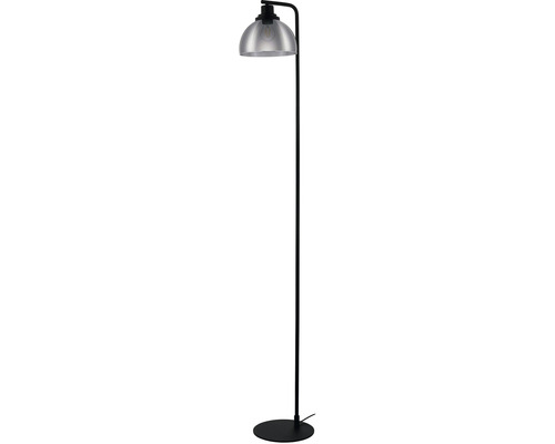 Stojacia lampa s kovovým telom a tienidlom