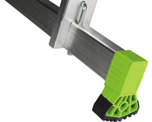 Detail hliníkového rebríka s pätkou