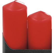 Adventné sviečky Hofer Ø8x15 cm červené-thumb-1