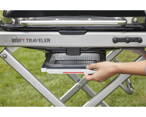 Gril Weber Traveler s vyberateľnou odkvapkávacou miskou
