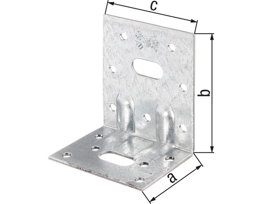 Rohová spojka s otvormi na upevnenie