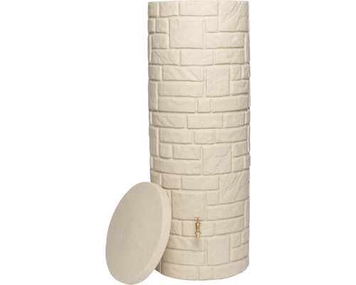 Nádrž na dažďovú vodu so vzorom tehál a kohútikom