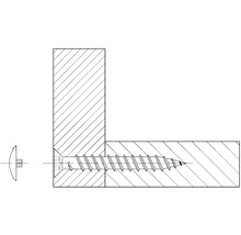 Schéma dreveného spoja so skrutkou
