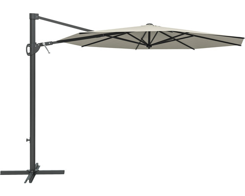 Výkyvný slnečník s obdĺžnikovým tienidlom a podstavcom