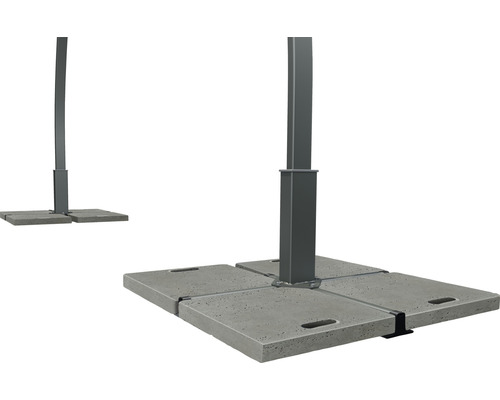 Stojan na slnečník s betónovými doskami pre slnečníky