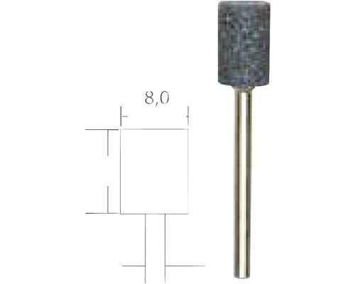 Brúsny kolík s priemerom 8 milimetrov