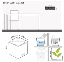 Rozmery súpravy Green Wall Home Kit