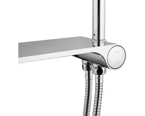 Nástenná sprchová batéria s poličkou