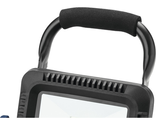 Detailný pohľad na ručnú lampu s rukoväťou