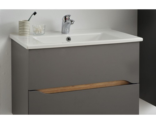 Skrinka pod umývadlo s umývadlom, batériou, pohárom na zubné kefky a vatovými tyčinkami