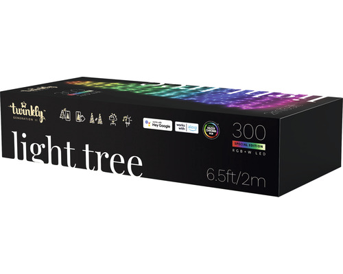 Balenie svetelnej reťaze Twinkly Light Tree s 300 RGBW LED, dĺžkou 2 metre a kompatibilitou s inteligentnou domácnosťou