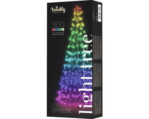 Balenie svetelnej reťaze Twinkly Generation II s 300 RGBW LED svetlami a ovládaním aplikácií, dĺžka 2 metre