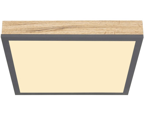 Štvorcové stropné svietidlo s dreveným dekorom a rámom