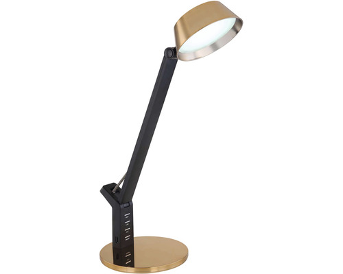 Stolná lampa s nastaviteľným ramenom a USB portom