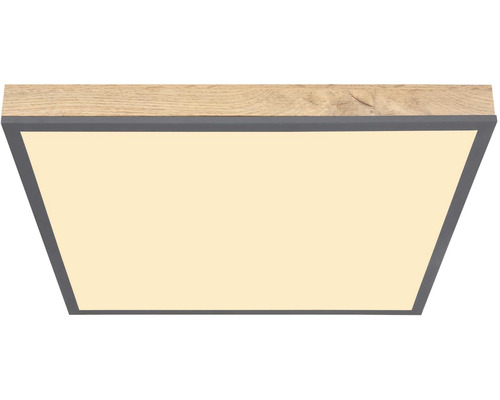 Štvorcové LED stropné svietidlo s dreveným vzhľadom