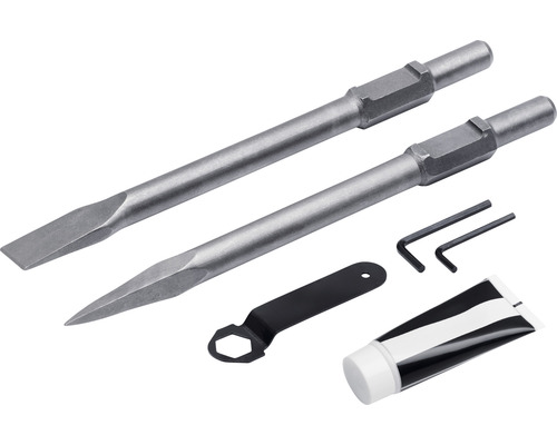 Sada dvoch sekáčov, dvoch imbusových kľúčov, kľúča a maziva