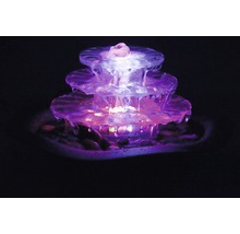 Dekoratívna izbová fontána s tromi úrovňami a osvetlením