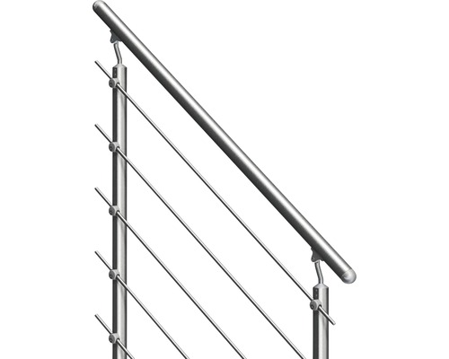 Nerezové lanové zábradlie s madlom a niekoľkými lanami