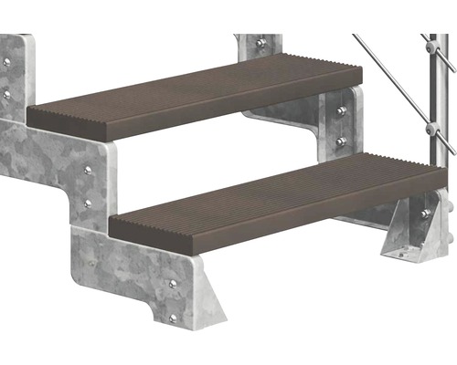 Dva schody s oceľovým rámom a stupňami