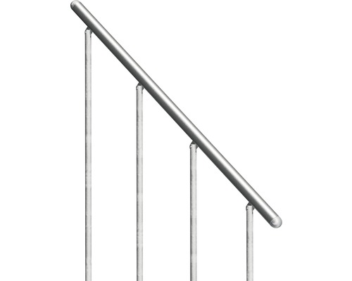 Kovové schodiskové zábradlie s tromi stĺpikmi