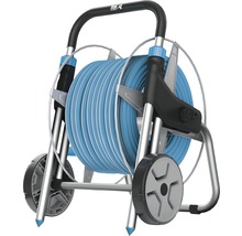 Záhradný hadicový vozík s navijakom a kolieskami