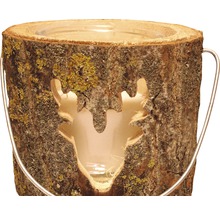 Dekoratívny drevený klát s motívom jeleňa a držadlom