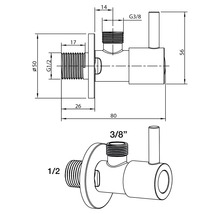 Rohový ventil so zabránením spätnému toku 1/2" chróm lesklý-thumb-1