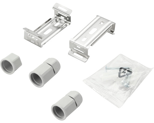 Inštalačný materiál pre sanitárne zariadenia, vrátane držiakov, skrutkových spojov a upevňovacieho materiálu.