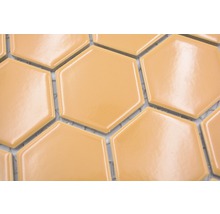 Keramická mozaika HX570 šesťuholník uni okrová oranžová lesklá-thumb-4