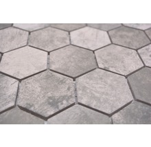 Keramická mozaika HX Curio ZDG šesťuholník 32,5x28,1 cm sivá-thumb-1