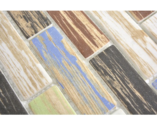 Mozaiková dlaždica vzhľad dreva, obdĺžnikový tvar