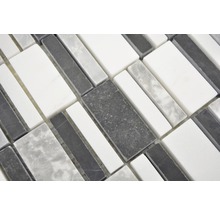 Mozaika z prírodného kameňa XNM BC449 30x30 cm čierna/biela/sivá-thumb-4