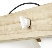 LED luster Brilliant Pilow E27 5x10 W biely/bukový