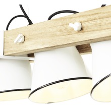 LED luster Brilliant Pilow E27 5x10 W biely/bukový