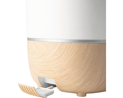 Aróma difuzér so vzhľadom dreva a otvorenou priehradkou