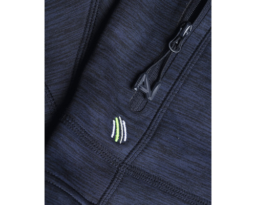 Detail vrchného dielu so zipsom a logom