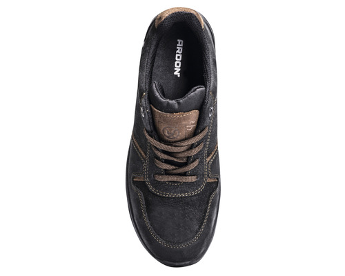 Bezpečnostná poltopánka Ardon z kože so šnurovaním zhora