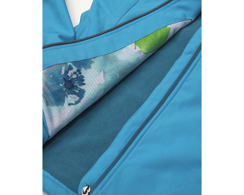 Detail otvorenej softshellovej bundy s podšívkou