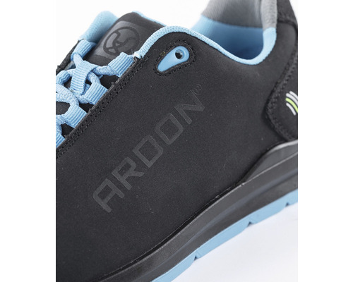 Detailný pohľad na čiernu bezpečnostnú obuv Ardon