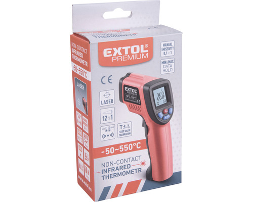 Infračervený teplomer Extol Premium v krabici