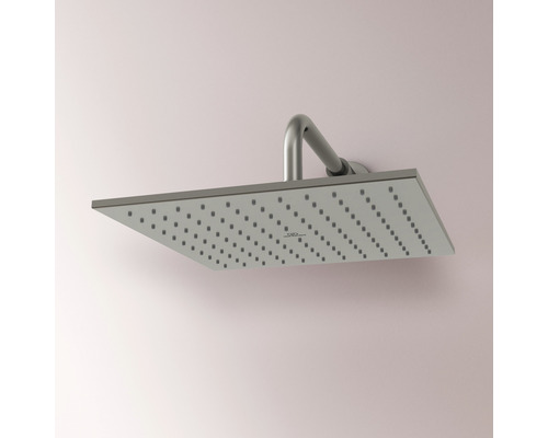Obdĺžniková kovová sprchová hlavica na montáž na stenu