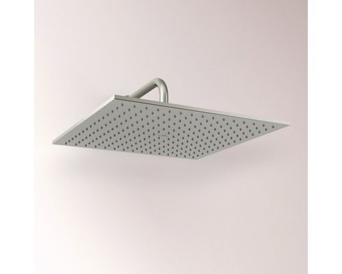 Štvorcová sprchová hlavica so sprchovým ramenom na montáž na stenu