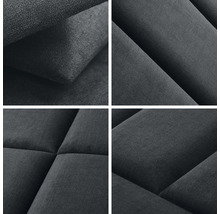 Detail čalúnených nástenných panelov s látkovým poťahom