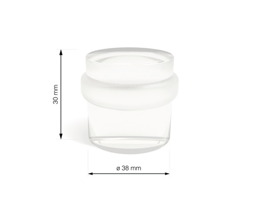 Dverová zarážka z plastu s rozmermi 30 mm na výšku a 38 mm v priemere